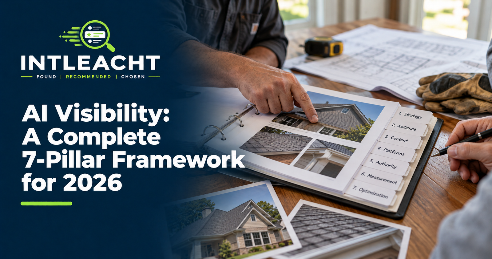 Intleacht branded graphic: AI Visibility: A Complete 7-Pillar Framework for 2026