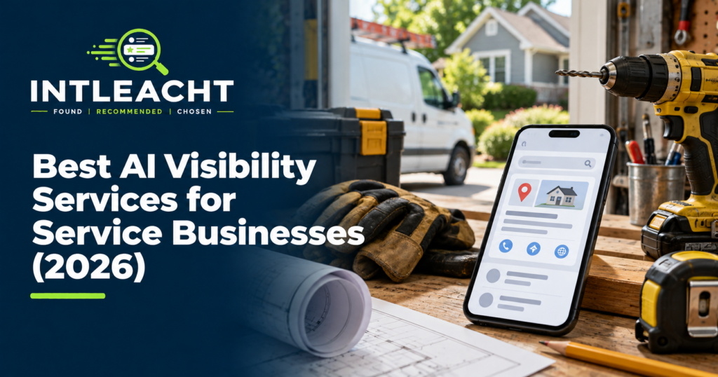 Intleacht branded graphic: Best AI Visibility Services for Service Businesses (2026)