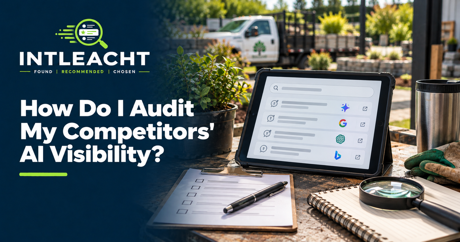 Intleacht branded guide: How Do I Audit My Competitors’ AI Visibility?