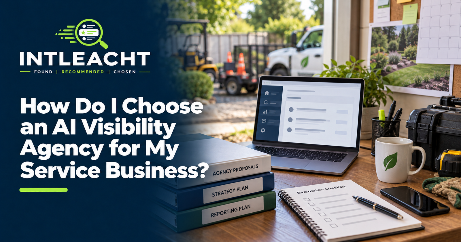 Intleacht branded graphic: How Do I Choose an AI Visibility Agency for My Service Business?