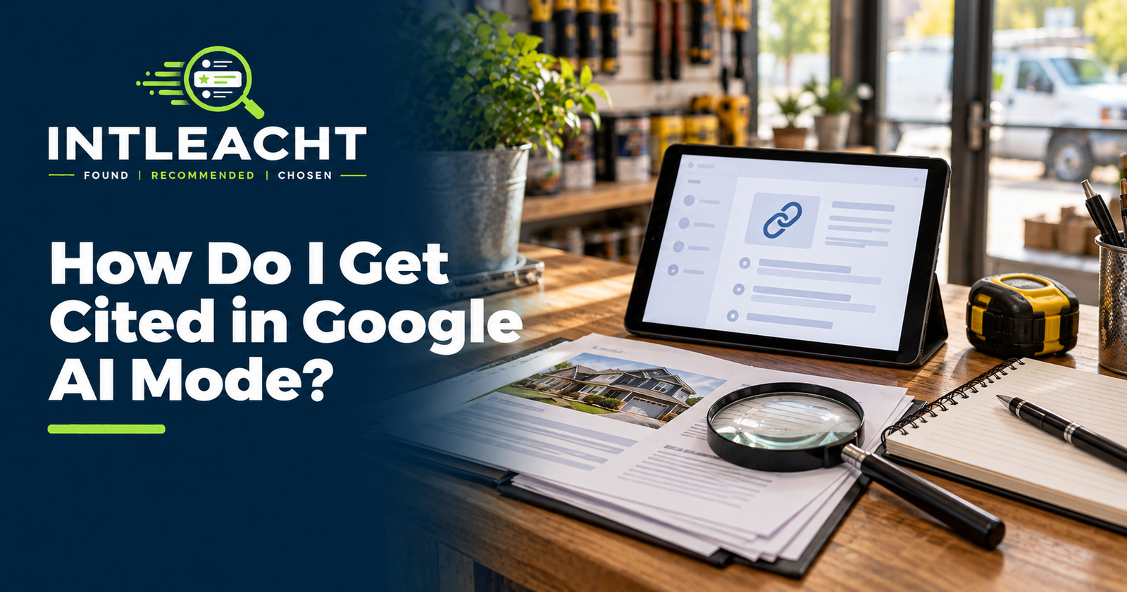 Intleacht branded graphic: How Do I Get Cited in Google AI Mode?