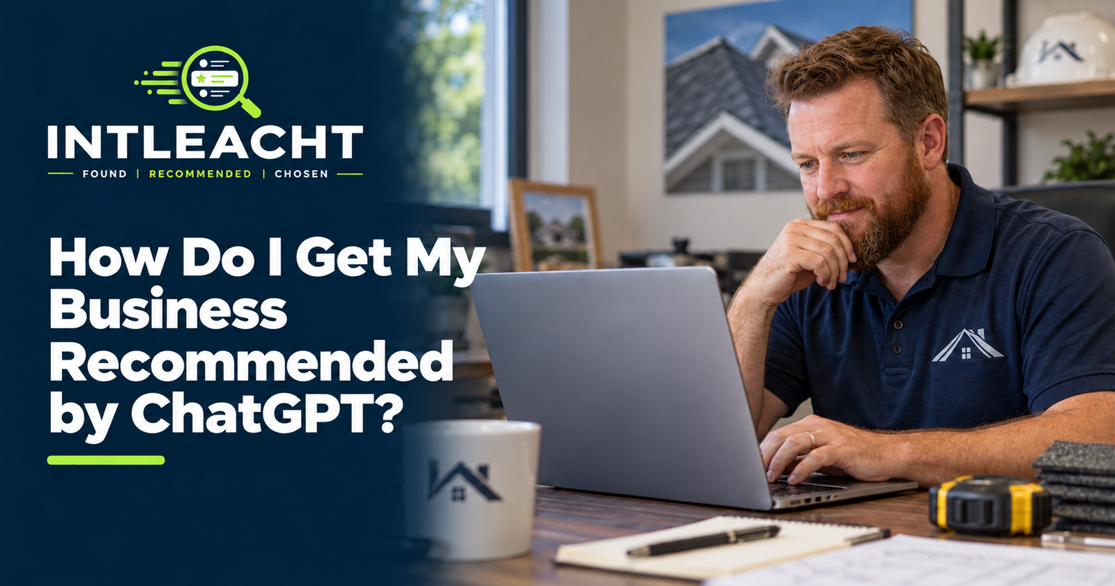 Intleacht branded graphic: How Do I Get My Business Recommended by ChatGPT?