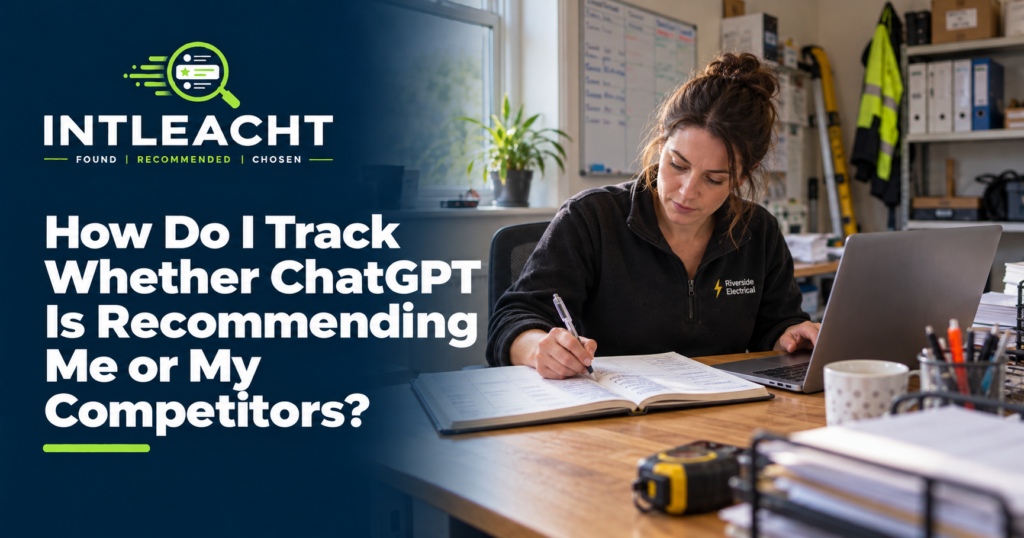 Intleacht branded graphic: How Do I Track Whether ChatGPT Is Recommending Me or My Competitors?