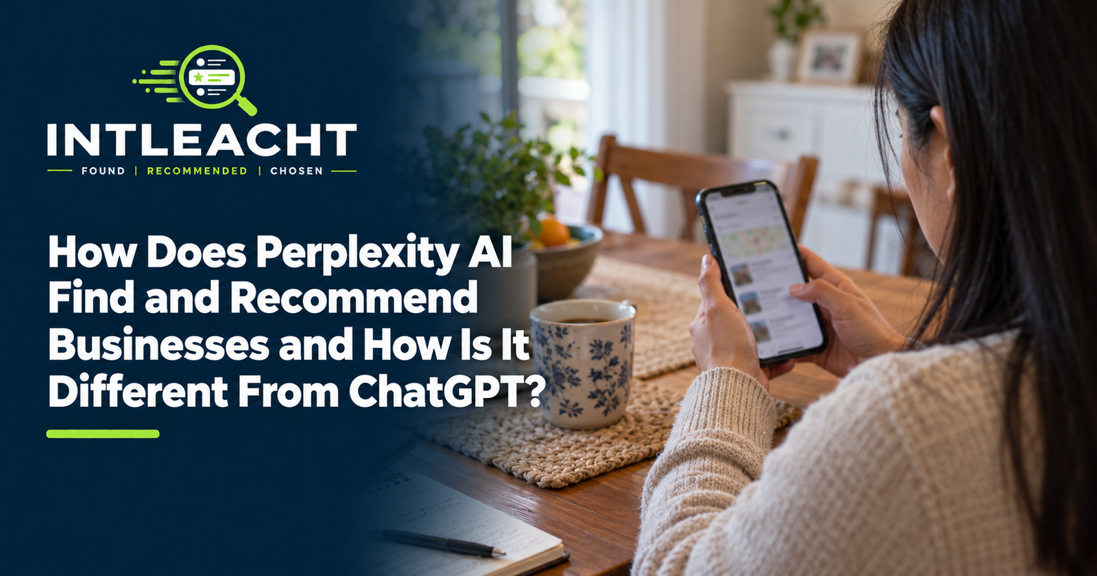 Intleacht branded guide: How Does Perplexity AI Find and Recommend Businesses and How Is It Different From ChatGPT?