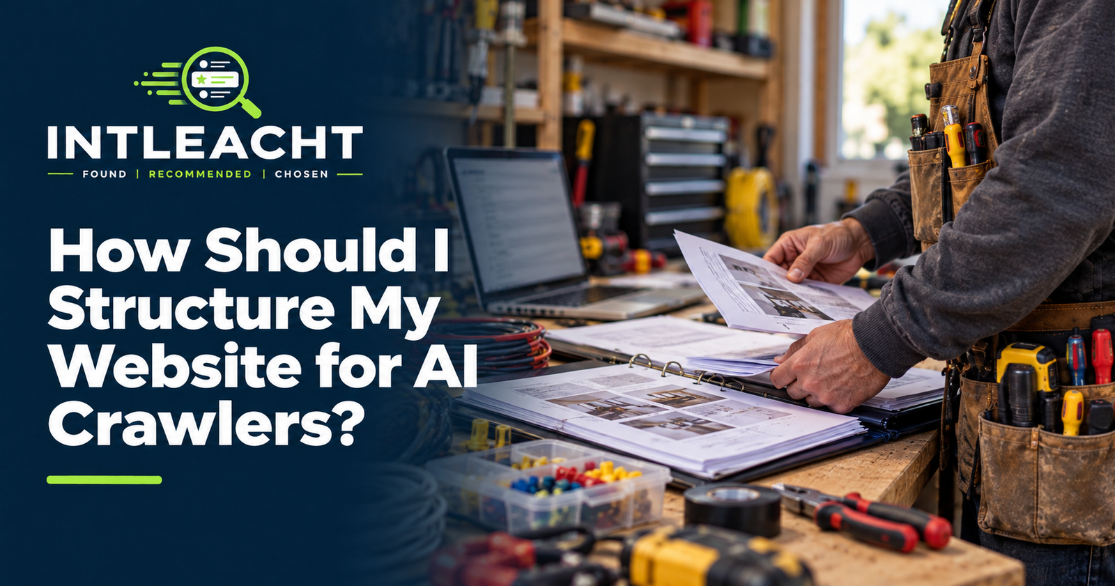 Intleacht branded graphic: How Should I Structure My Website for AI Crawlers?