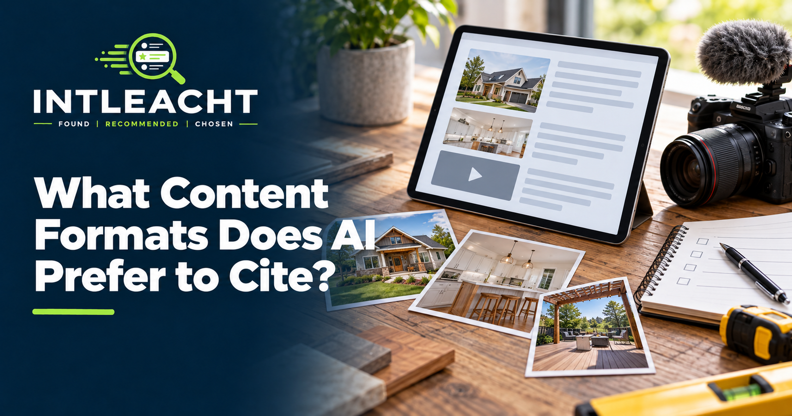 Intleacht branded graphic: What Content Formats Does AI Prefer to Cite?