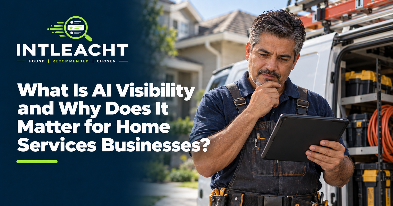 Intleacht branded graphic: What Is AI Visibility and Why Does It Matter for Home Services Businesses?