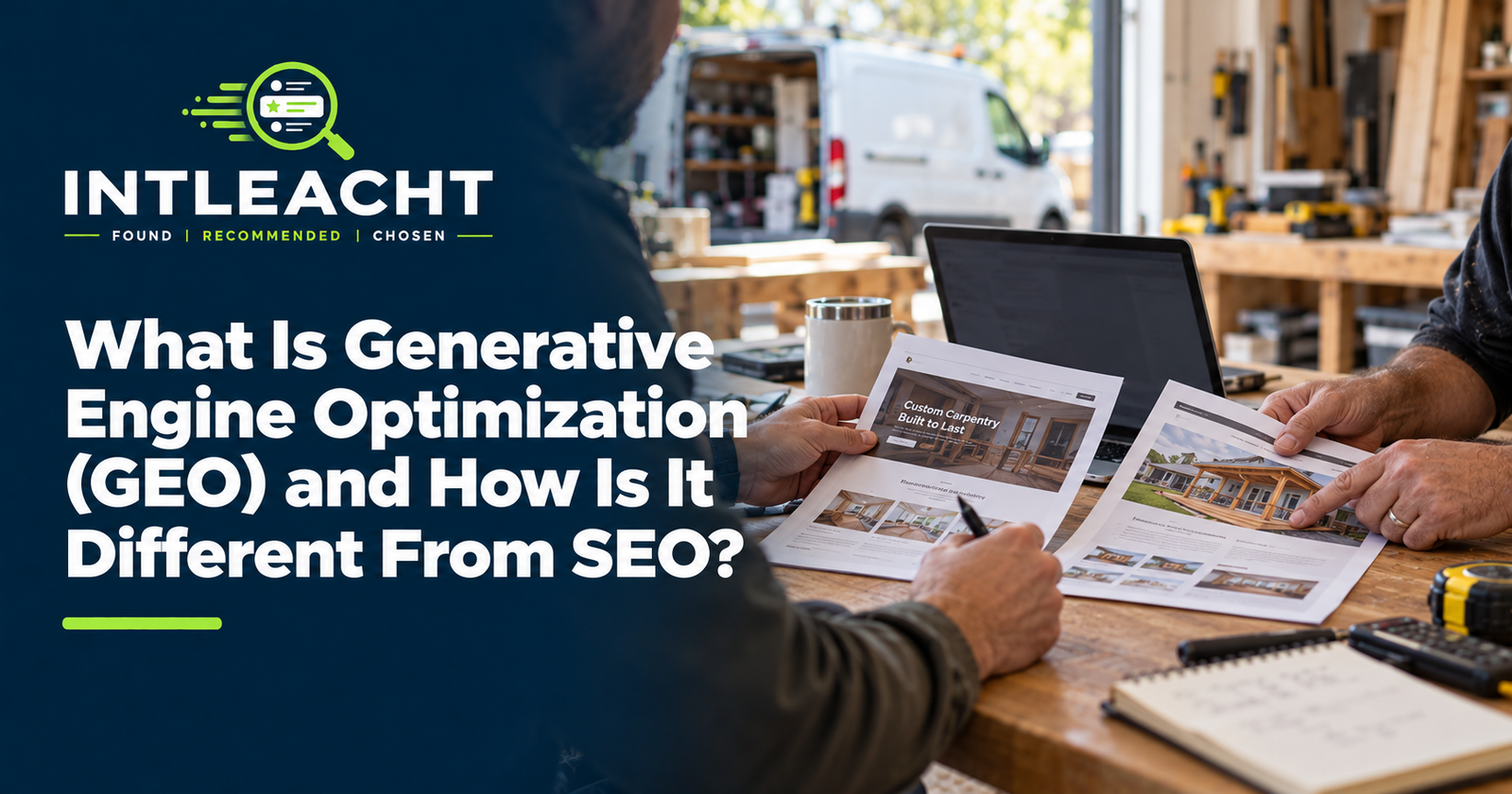 Intleacht branded graphic: What Is Generative Engine Optimization (GEO) and How Is It Different From SEO?