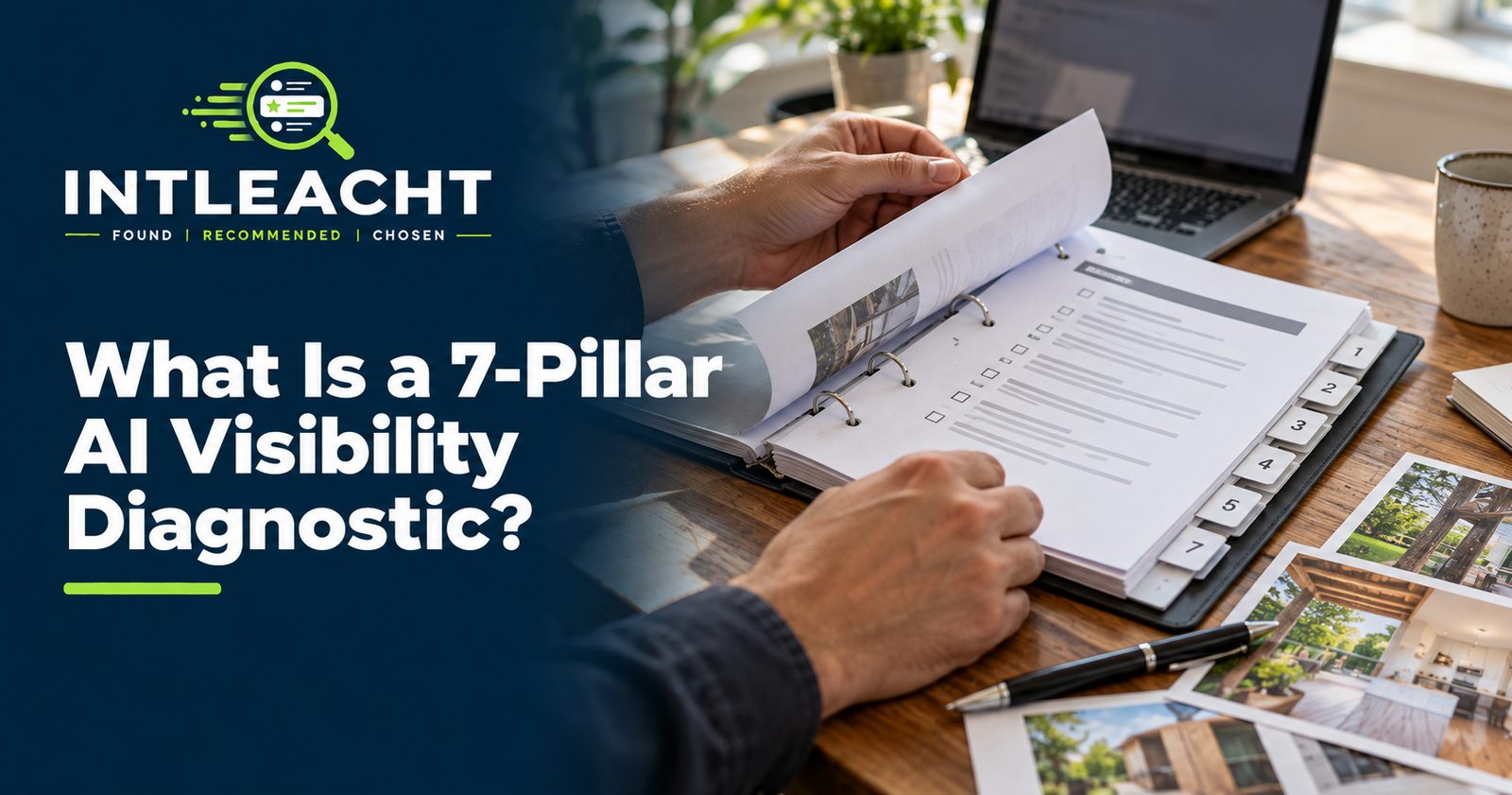 Intleacht branded graphic: What Is a 7-Pillar AI Visibility Diagnostic?