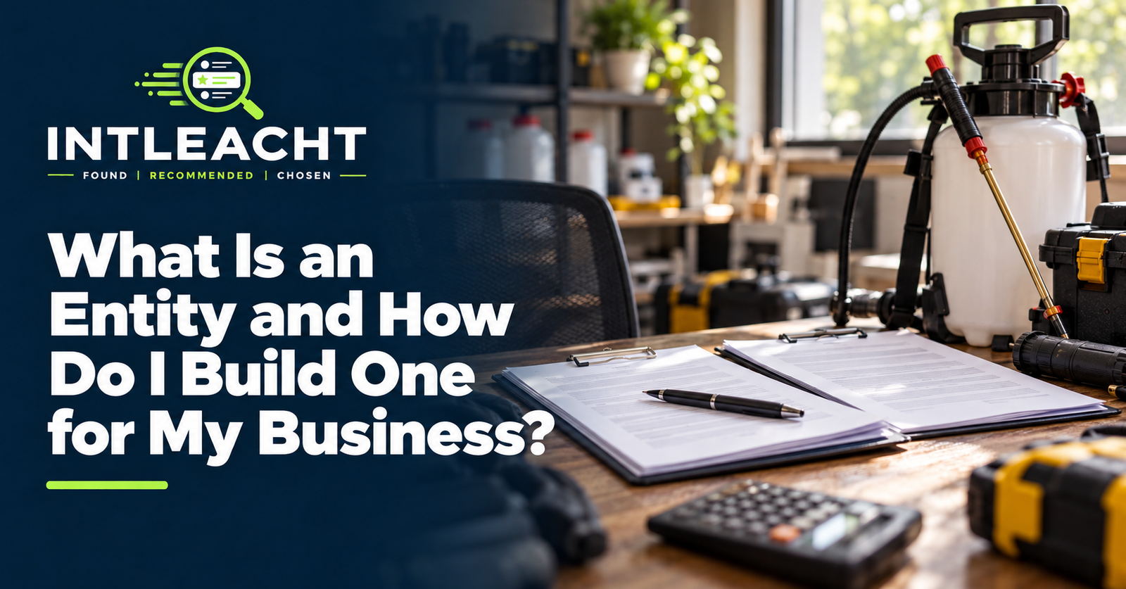 Intleacht branded graphic: What Is an Entity and How Do I Build One for My Business?