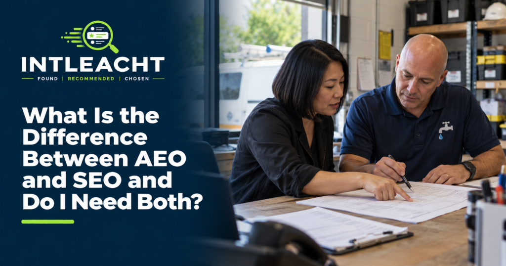Intleacht branded guide: What Is the Difference Between AEO and SEO and Do I Need Both?