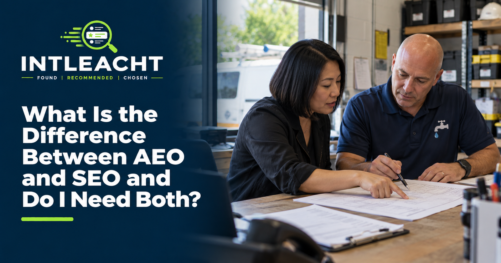 Intleacht branded guide: What Is the Difference Between AEO and SEO and Do I Need Both?