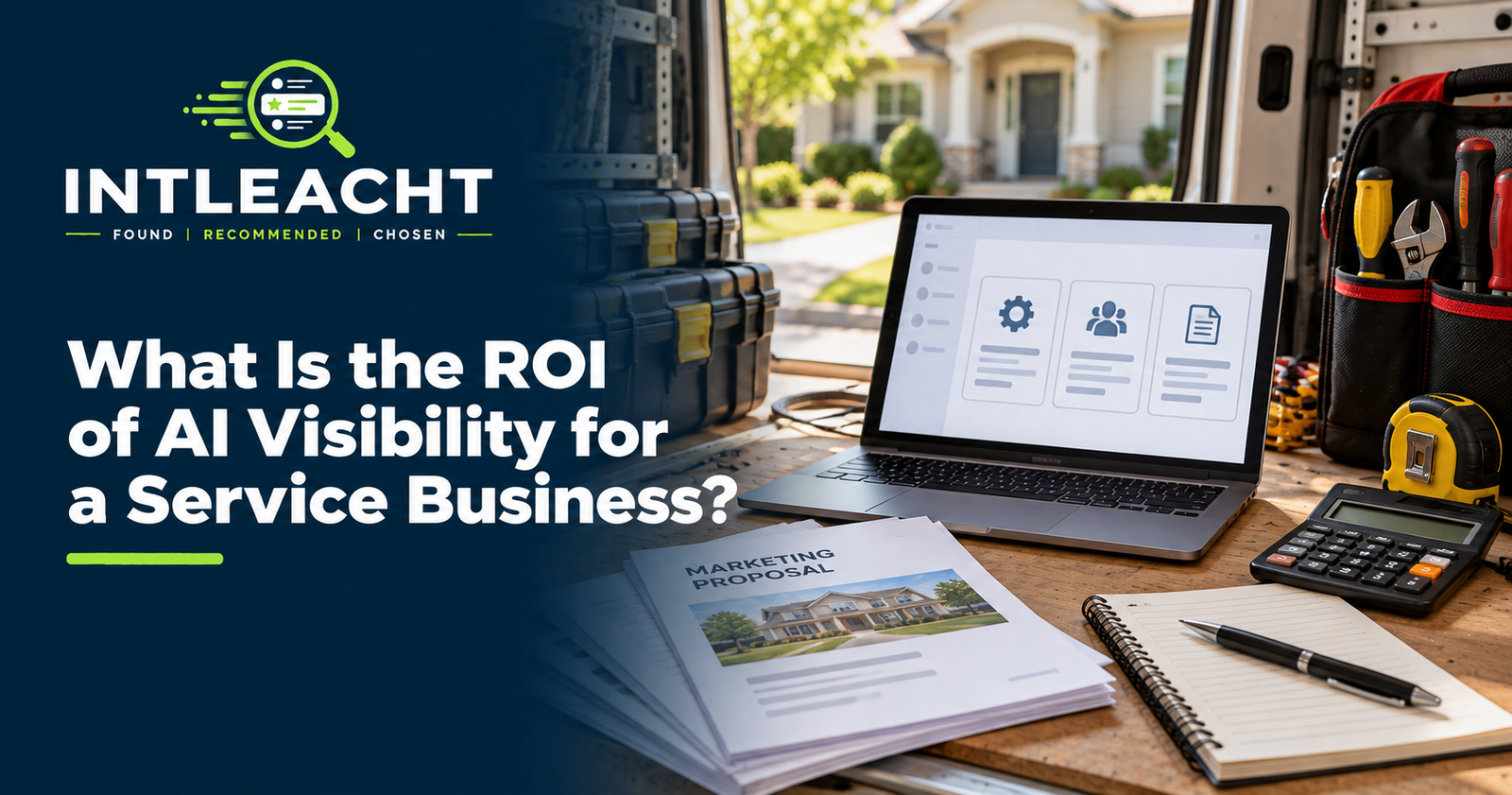 Intleacht branded graphic: What Is the ROI of AI Visibility for a Service Business?