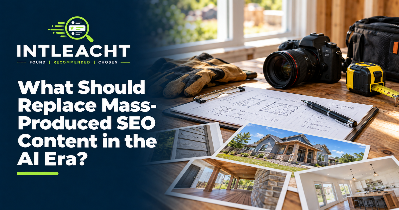 Intleacht branded graphic: What Should Replace Mass-Produced SEO Content in the AI Era?