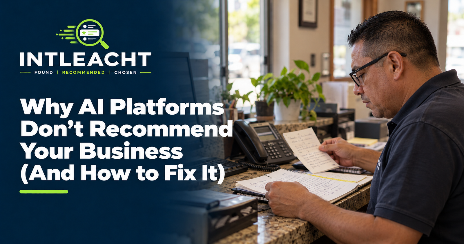 Intleacht branded guide: Why AI Platforms Don’t Recommend Your Business (And How to Fix It)