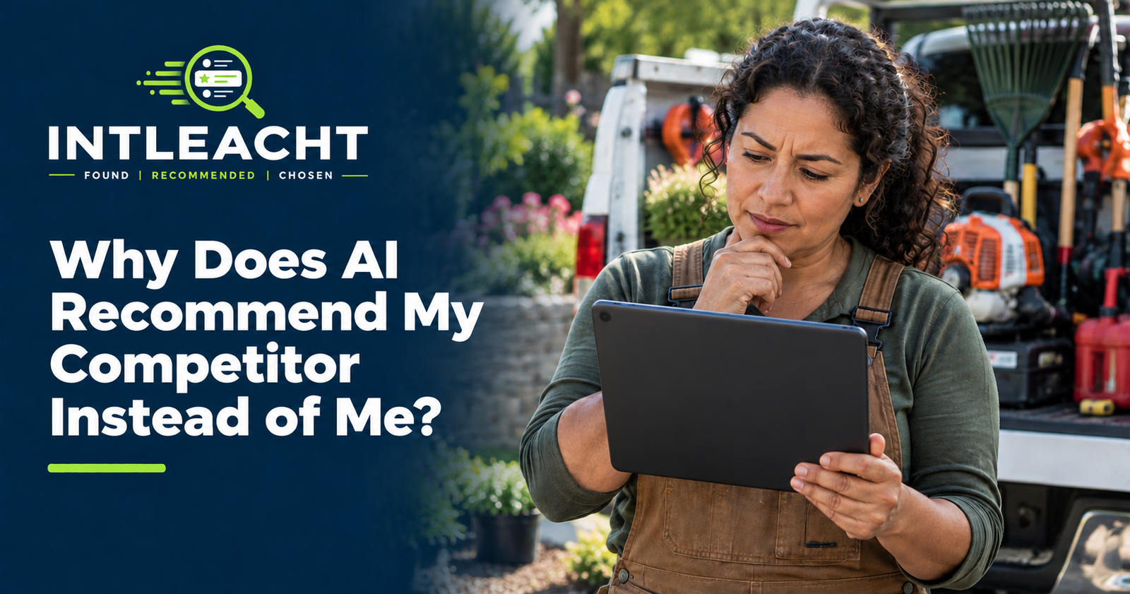 Intleacht branded graphic: Why Does AI Recommend My Competitor Instead of Me?
