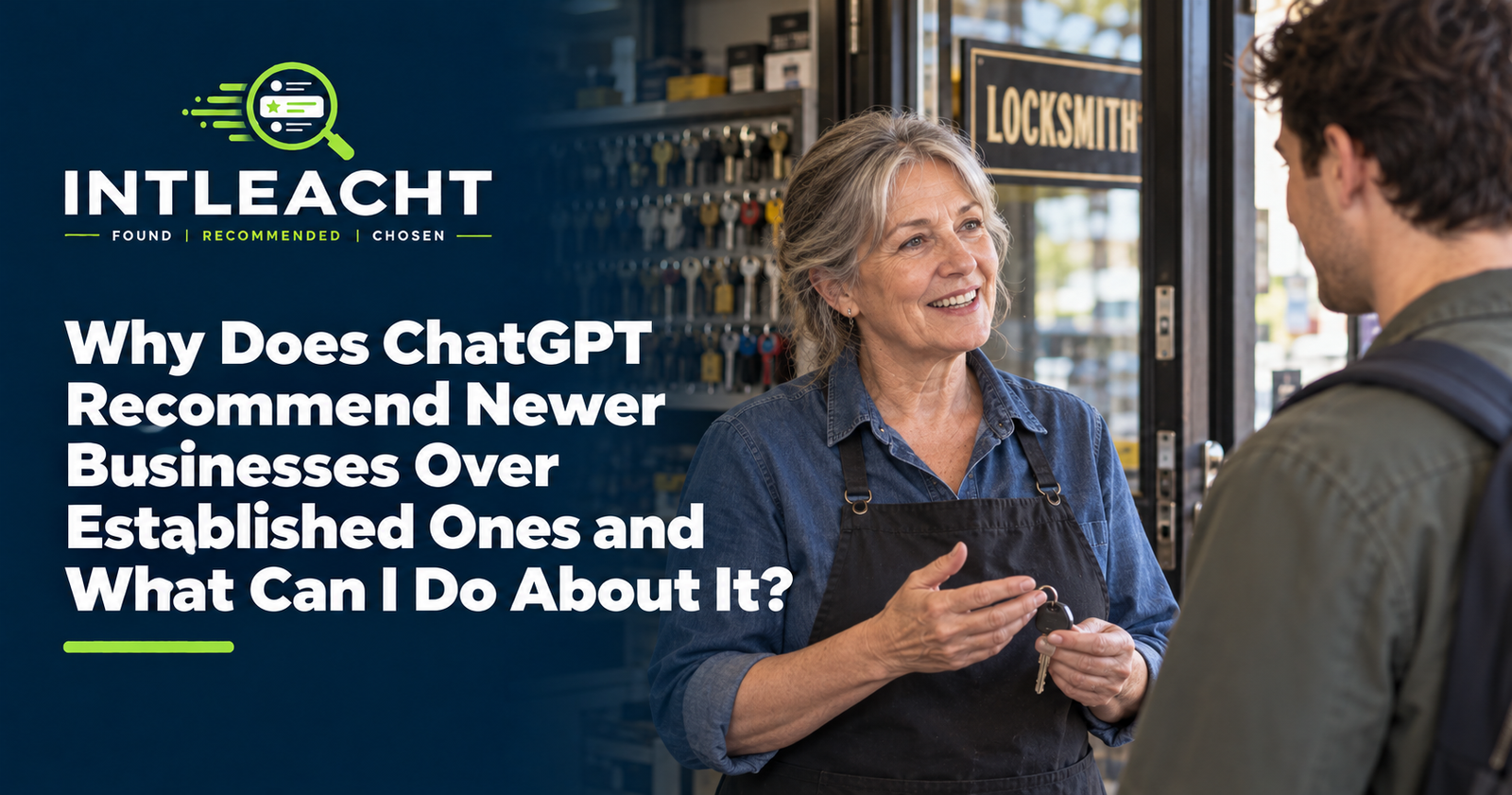 Intleacht branded guide: Why Does ChatGPT Recommend Newer Businesses Over Established Ones and What Can I Do About It?