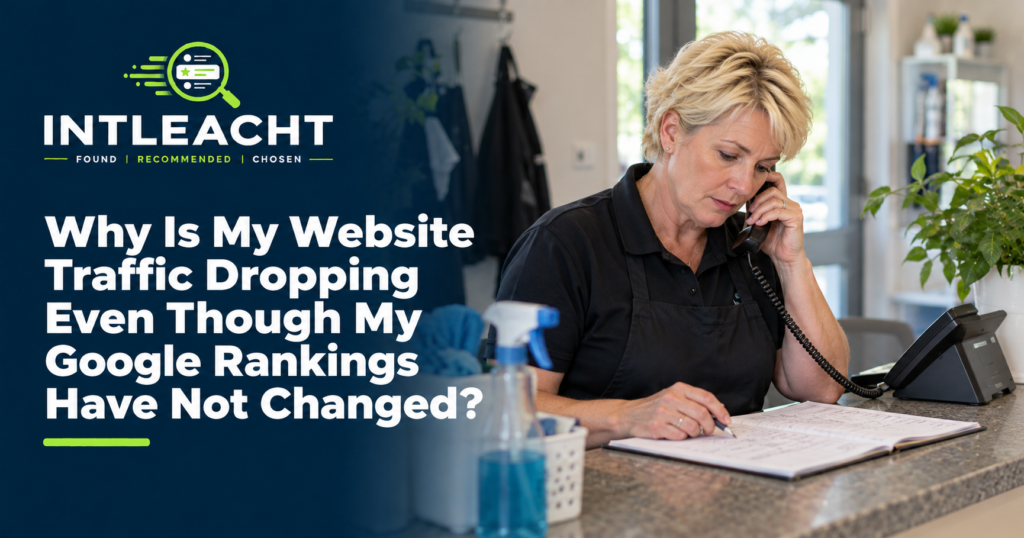 Intleacht branded guide: Why Is My Website Traffic Dropping Even Though My Google Rankings Have Not Changed?